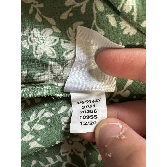 Ann Taylor Blouse Size Large Ruffles Long Sleeve Floral Lightweight Flowing City - Picture 9 of 10